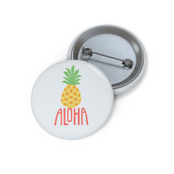 Pineapple Aloha Tropical Themed Pin Buttons
