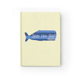 Seas the Day Blue Striped Whale Journal - Ruled Line
