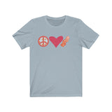 Peace, Love and Bacon Unisex Jersey Short Sleeve Tee