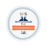 Skis the Day Ski Themed Kiss-Cut Stickers
