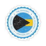 Distressed The Bahamas With Flag Kiss-Cut Stickers