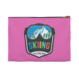 Skiing Own the Day Ski Goggles Mountain Accessory Pouch