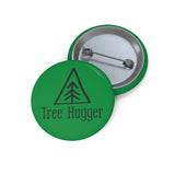 Tree Hugger Green Tree Pin Buttons