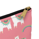 Llamas and Rainbows Accessory Pouch