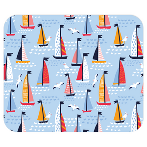 Happy Sails Sailboats In Harbor Computer Mousepad