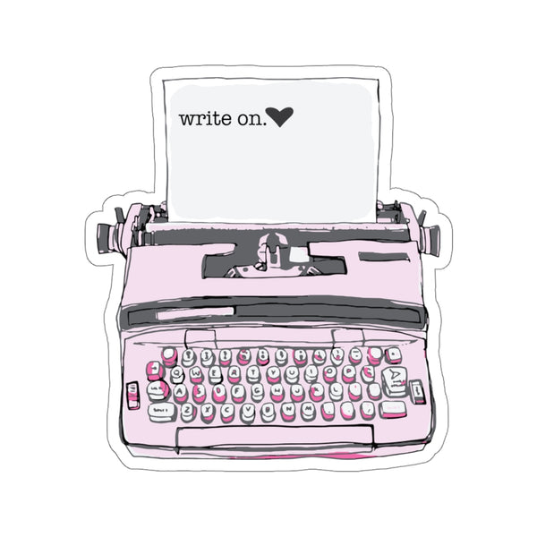 Kawaii Typewriter Die Cut Stickers - Set of 20