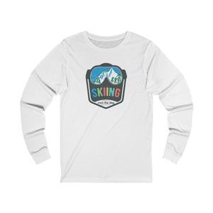 Skiing Own the Day Ski Goggles Mountain Unisex Jersey Long Sleeve Tee