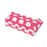 Sand Dollar on Pink Stripes Accessory Pouch w T-bottom