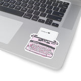 Write On Pink Typewriter Die-Cut Sticker
