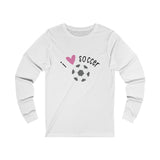 I Heart Soccer Unisex Jersey Long Sleeve Tee