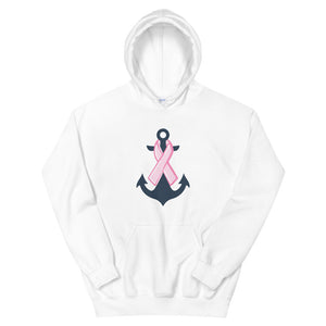 Hope Is An Anchor Breast Cancer Awareness Pink Ribbon Nautical Unisex Hoodie
