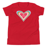 Be Kind Retro Heart Youth Short Sleeve T-Shirt