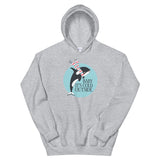 Baby It's Cold Outside Holiday Whale In Striped Scarf Unisex Hoodie