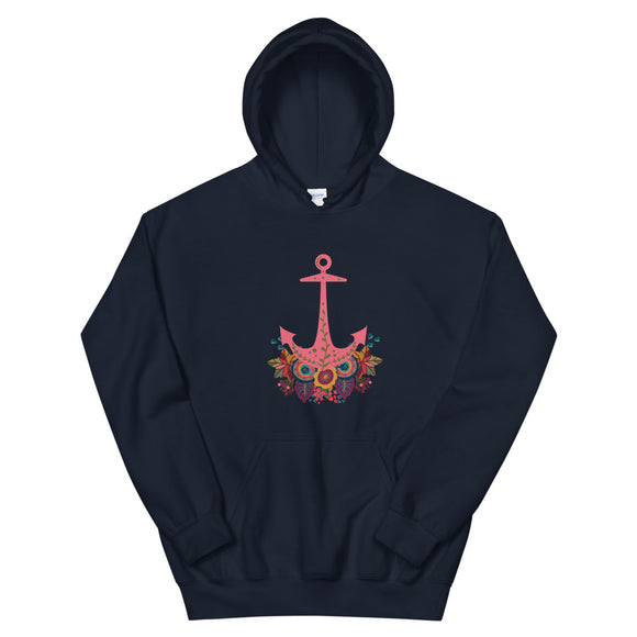 Fall Floral Anchor Unisex Hoodie