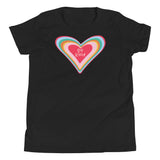 Be Kind Retro Heart Youth Short Sleeve T-Shirt