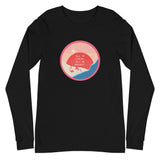 All Is Calm, All Is Bright Santa Flamingos Holiday Unisex Long Sleeve Tee