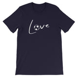 Love Soccer In Handwritten Font Short-Sleeve Unisex T-Shirt