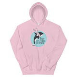 Baby It's Cold Outside Holiday Whale In Striped Scarf Unisex Hoodie