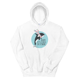 Baby It's Cold Outside Holiday Whale In Striped Scarf Unisex Hoodie