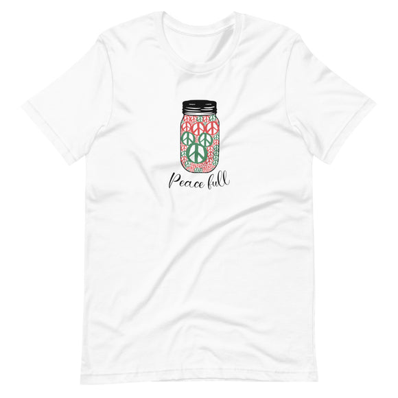 Peace Full Mason Jar Holiday Short-Sleeve Unisex T-Shirt
