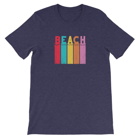 Beach in Retro Texture Short-Sleeve Unisex T-Shirt