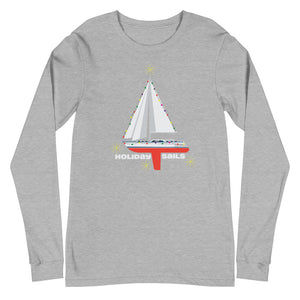Holiday Sails Unisex Long Sleeve Tee for Sailors, Boaters, and Nautical Lovers