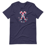 Little Miss Merry Crossed Candy Canes Holiday Short-Sleeve Unisex T-Shirt