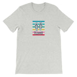 Flopper Flip-Flops On Retro Rainbow Short-Sleeve Unisex T-Shirt