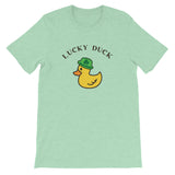 Lucky Duck Rubber Duck Shamrock Hat Short-Sleeve Unisex T-Shirt