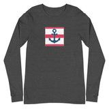 Anchor On Red Stripes Unisex Long Sleeve Tee