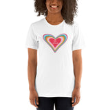 Be Kind Retro Heart Short-Sleeve Unisex T-Shirt