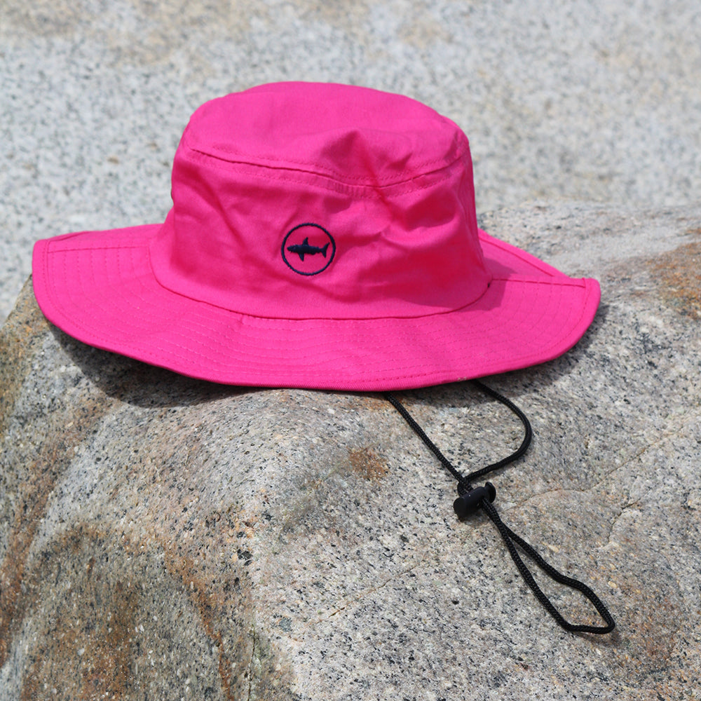 Adult Hot Pink Classic Bucket Hat With Navy Under Brim and