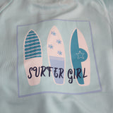Girl's "Surfer Girl" Long Sleeved Sun Protective Tshirt