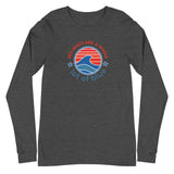 Red, White and a Whole Lot of Blue Wave Unisex Long Sleeve Tee