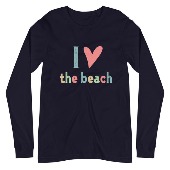 I Heart the Beach Unisex Long Sleeve Tee