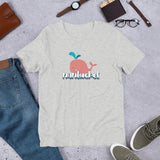 Nantucket Whale With Layered Text Short-Sleeve Unisex T-Shirt