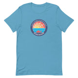 Beach People Retro Sun and Shark Short-Sleeve Unisex T-Shirt