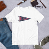 U.S.A. Vintage Pennant Short-Sleeve Unisex T-Shirt