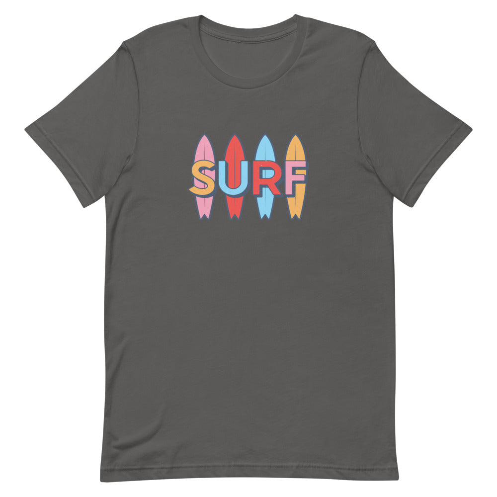 SURF with Surfboards Short-Sleeve Unisex T-Shirt – Sharks On