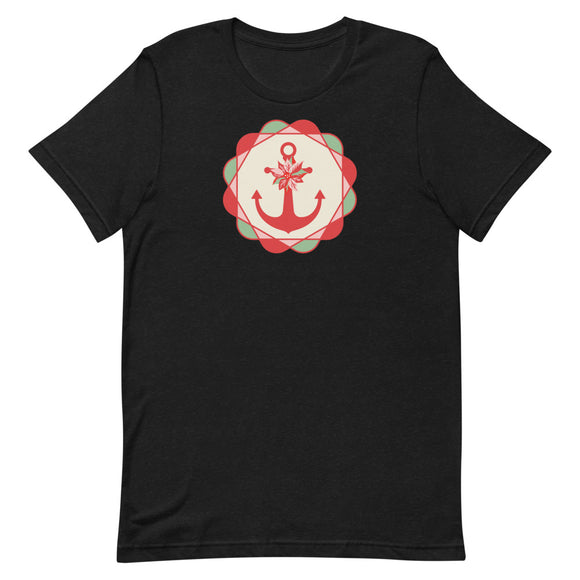 Anchor Poinsettia Short-Sleeve Unisex T-Shirt