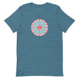 Pink Nautical Compass Short-Sleeve Unisex T-Shirt