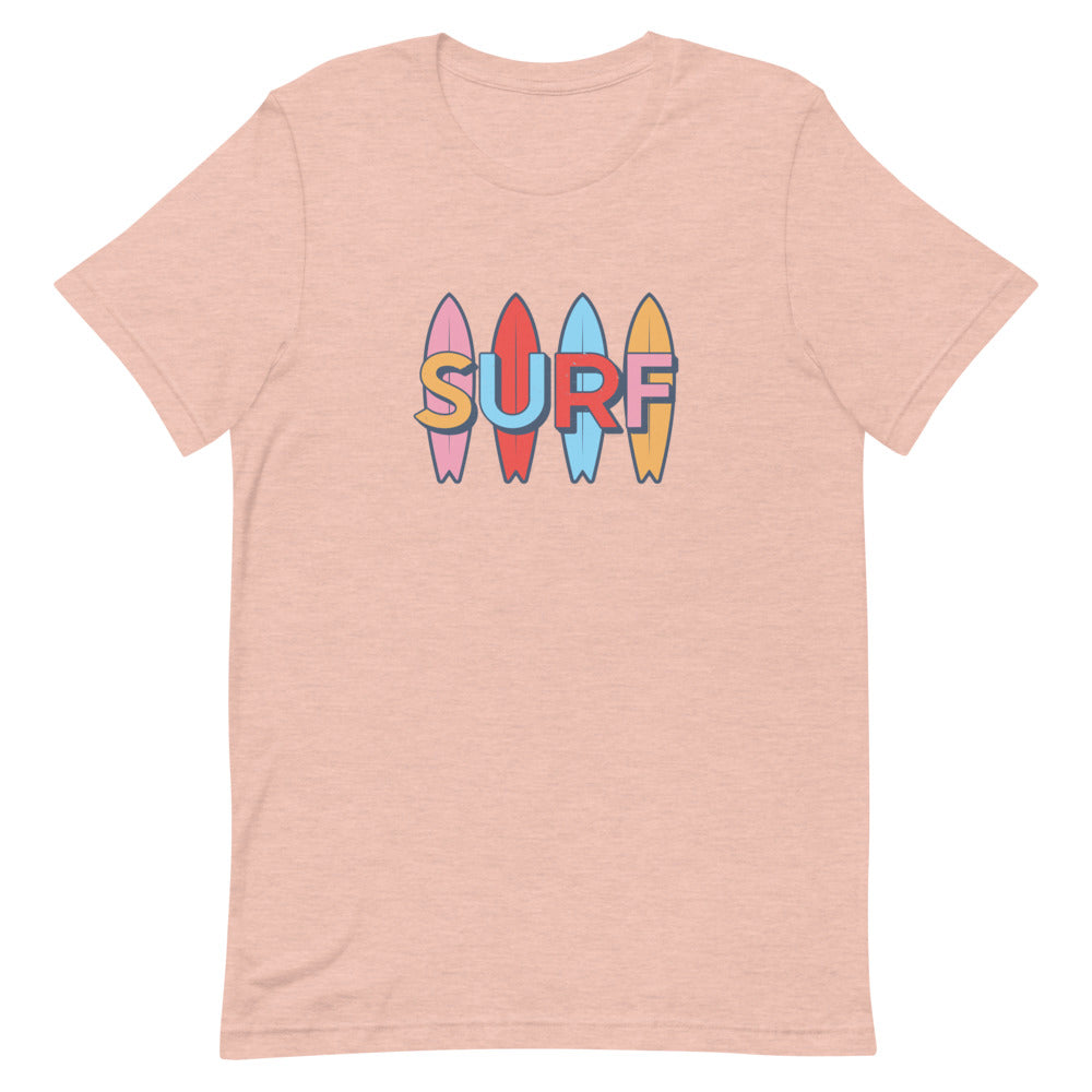 SURF with Surfboards Short-Sleeve Unisex T-Shirt – Sharks On
