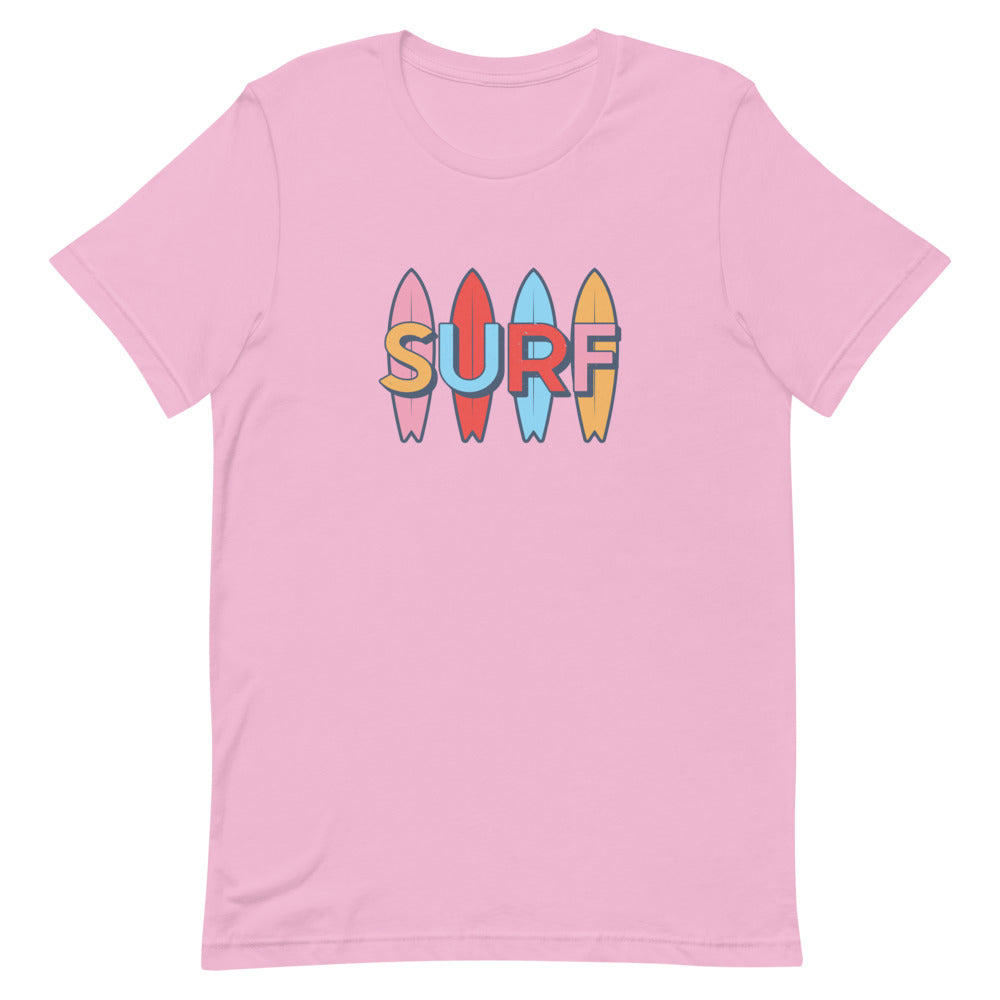 SURF with Surfboards Short-Sleeve Unisex T-Shirt – Sharks On