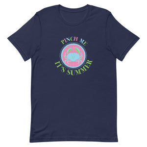 Pinch Me It's Summer Crab Themed Short-Sleeve Unisex T-Shirt